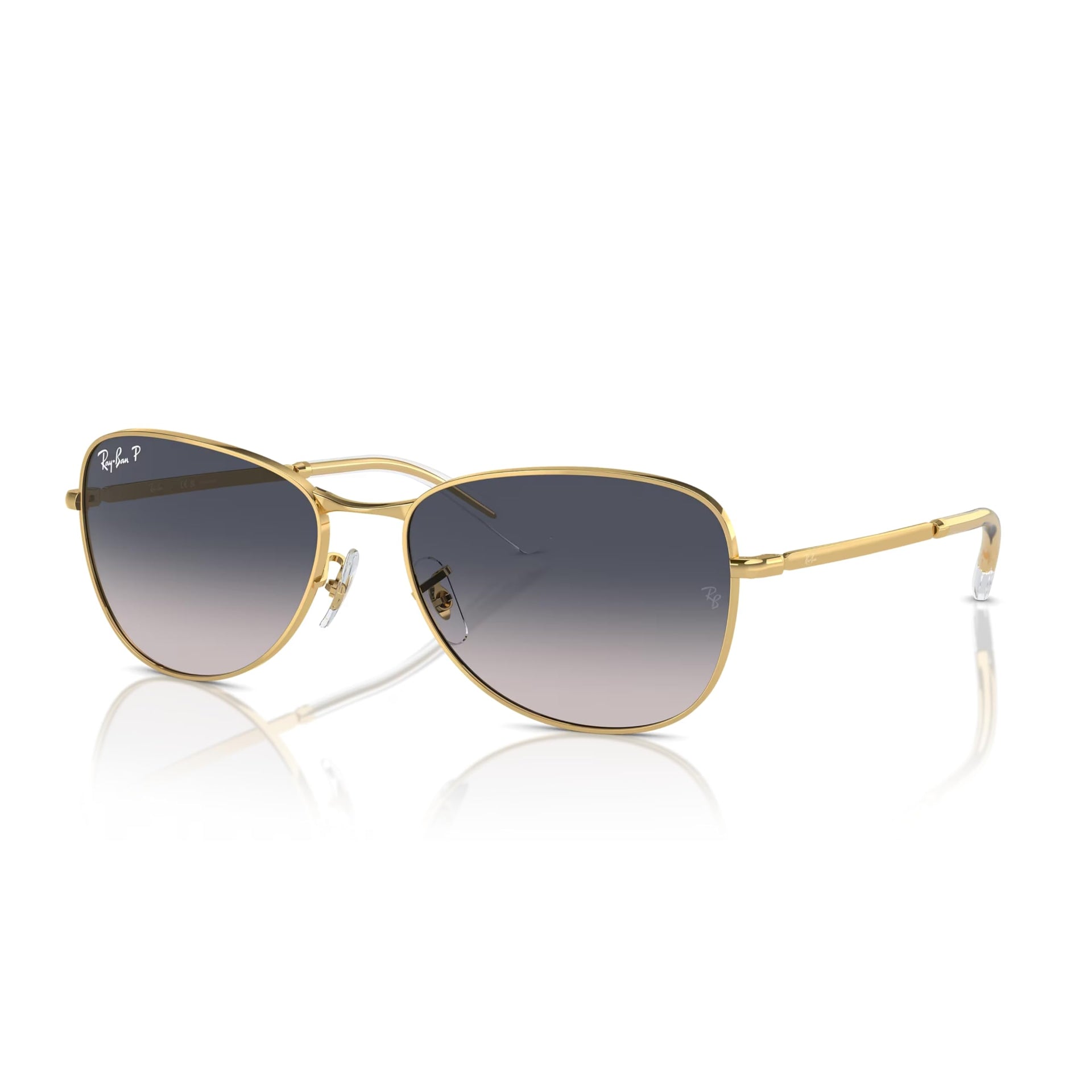 Ray-Ban RB3733 Sunglasses - Gold/Blue Gradient Polarized / 56 mm - 8056262030677