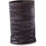 Dakine dark gray neck gaiter tube with abstract line pattern, unisex