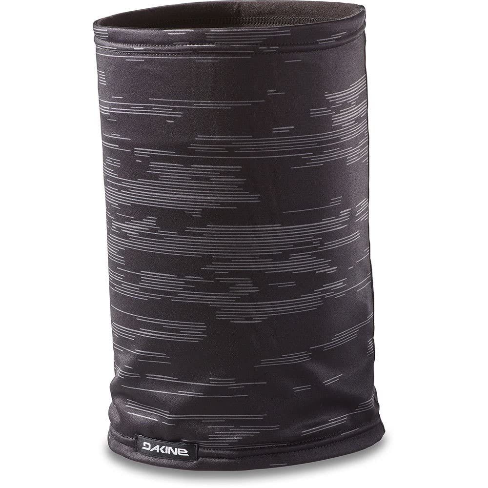 Dakine dark gray neck gaiter tube with abstract line pattern, unisex