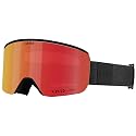Giro Axis snow goggles with red-orange mirrored lens and black strap