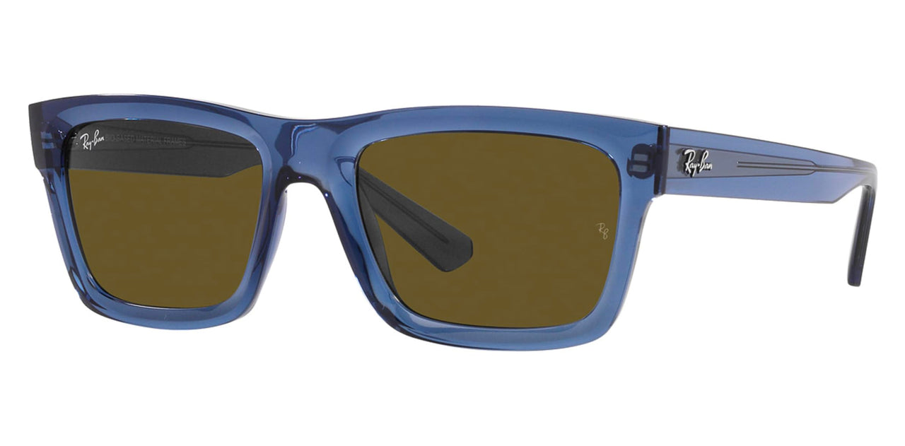 Ray-Ban Warren Low Bridge Fit RB4396F Sunglasses - Transparent Dark Blue/Dark Brown / 57 mm - 8056597854610