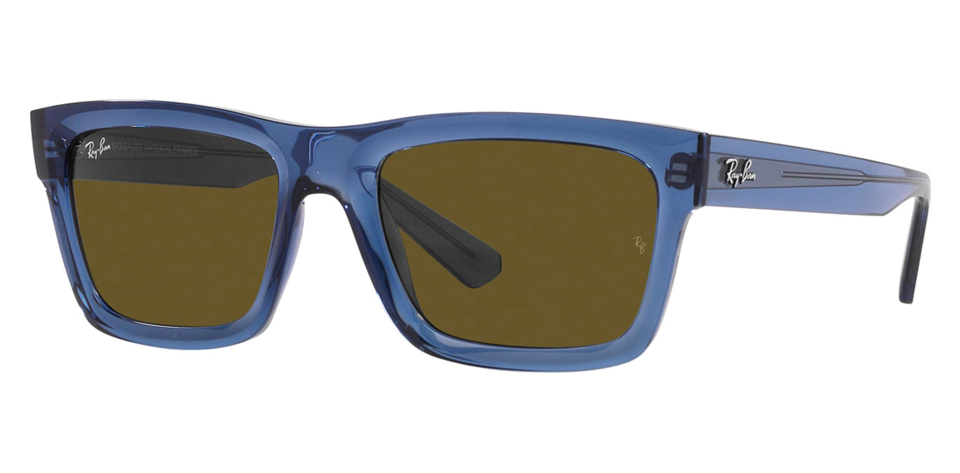 Ray-Ban Warren Low Bridge Fit RB4396F Sunglasses - Transparent Dark Blue/Dark Brown / 57 mm - 8056597854610