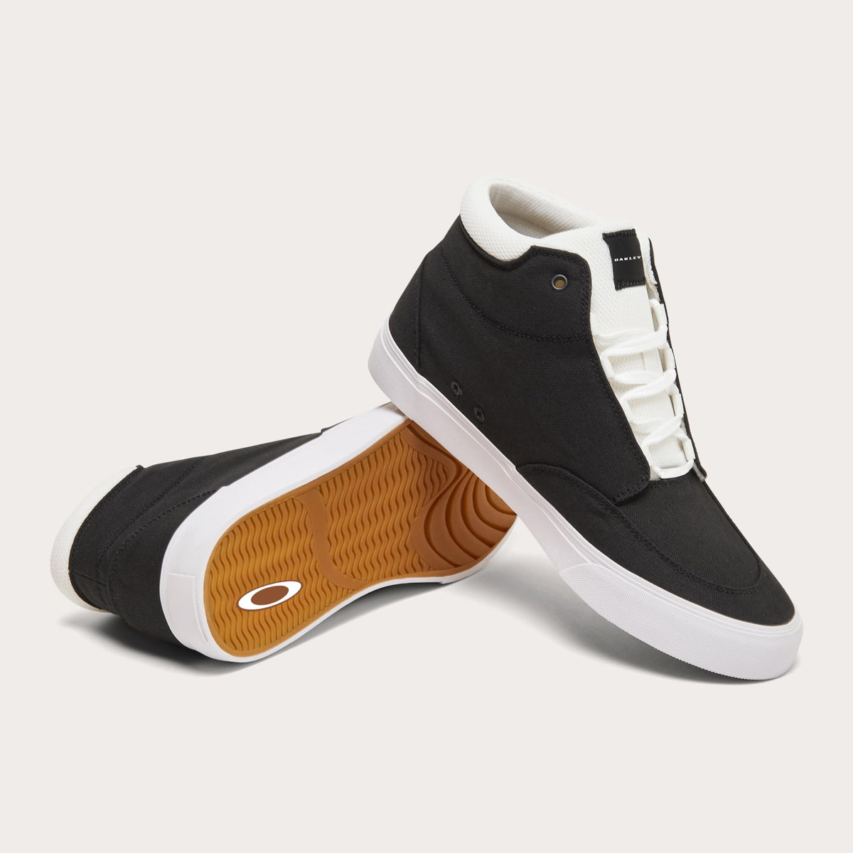 Banks high-top canvas sneakers with visible gum outsole and white cupsole