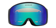 Oakley snow goggles with black frame and blue mirrored lens