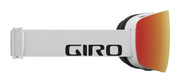 Giro Contour snow goggles with orange mirrored lens and white strap