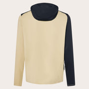 Oakley men's color-block hoodie, cream back panel with dark hood and sleeves