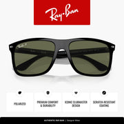 Ray-Ban Boyfriend Two RB4547F Sunglasses - Black / Green / Large - 8056597957892 - Additional Image 2