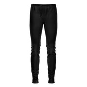 Black base layer pant with elastic waistband and fitted long legs