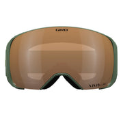 Giro snow goggles with dark green frame and amber-tinted face lens