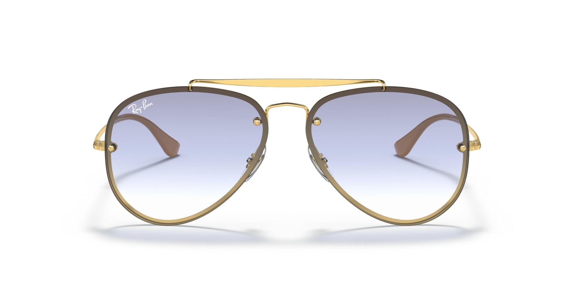 Ray-Ban Blaze Aviator RB3584N Sunglasses - Gold/Clear Gradient Light Blue / 58 mm - 8053672836981 - Additional Image 2