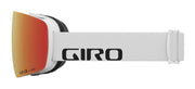 Giro Contour snow goggles with orange lens, white strap, and black frame