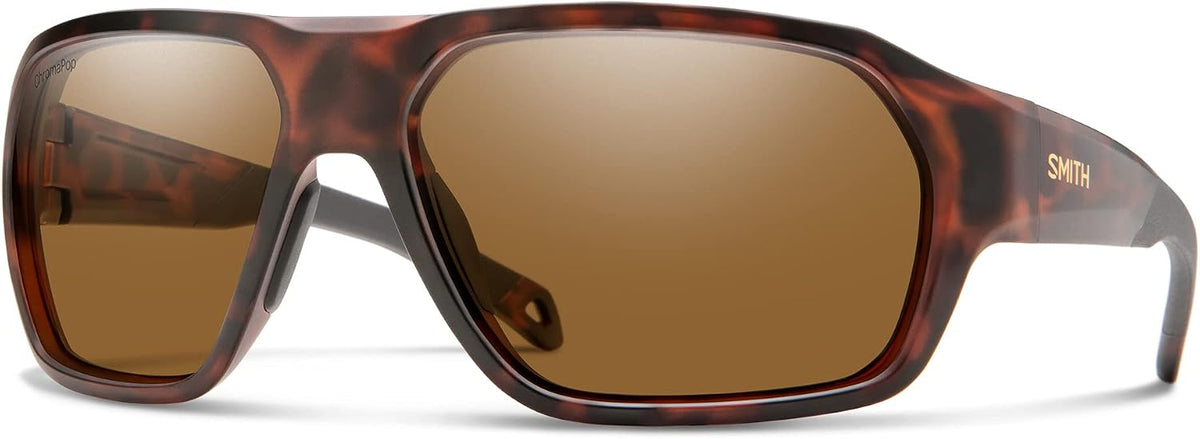 Smith Deckboss sunglasses with matte tortoise frame and polarized brown lenses