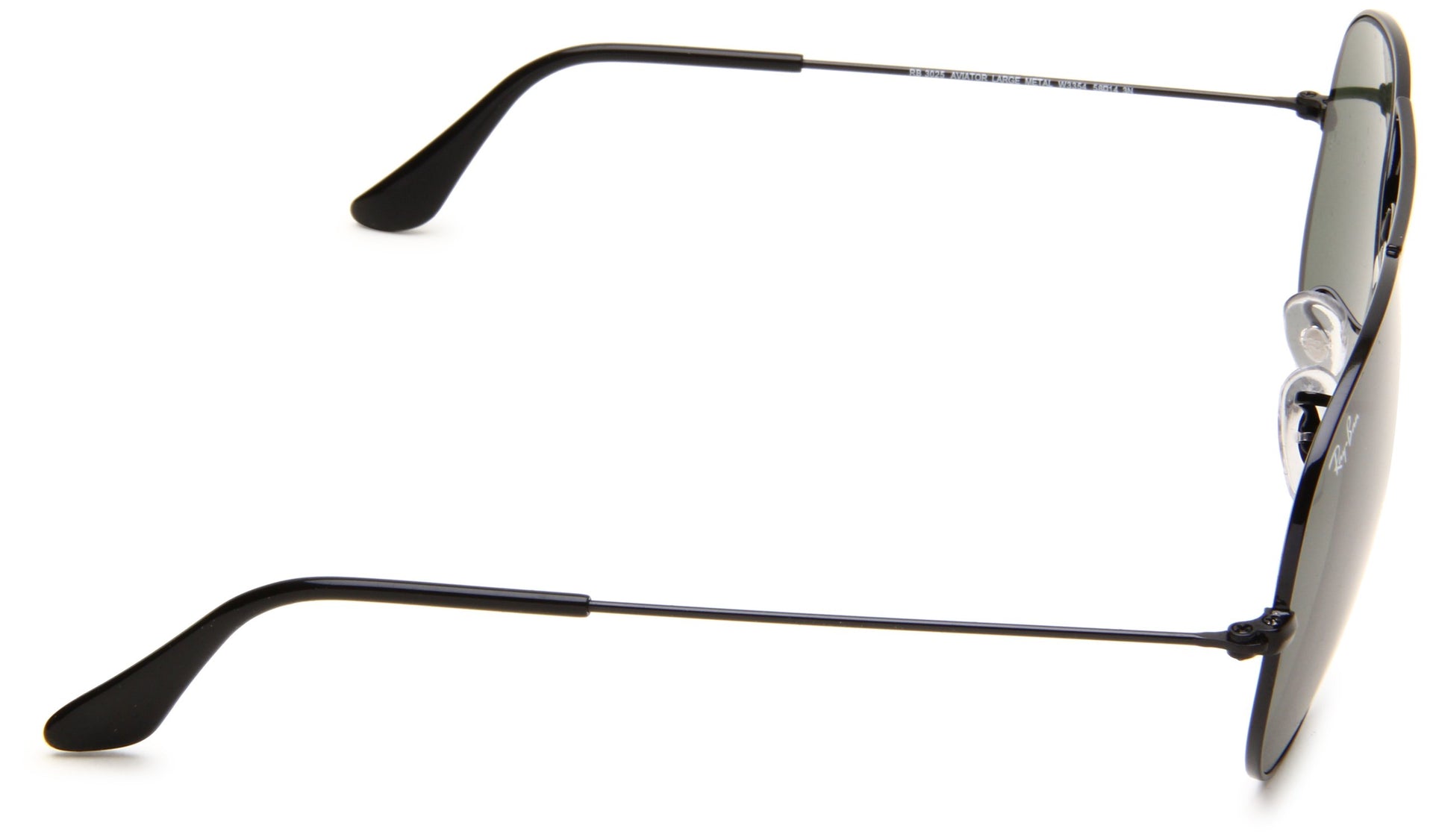 Ray-Ban Aviator RB3025 Sunglasses - Glossy Black/Grey Green / 58 mm - 805289628231 - Additional Image 2