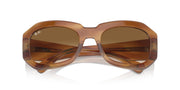 Ray-Ban Beate RB2212 Sunglasses - Striped Brown/Clear Gradient Brown / 56 mm - X0045V53C1 - Additional Image 4
