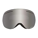 Sport snow goggles with gray mirrored lens and black frame