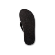 Men's black textured rubber flip-flop outsole