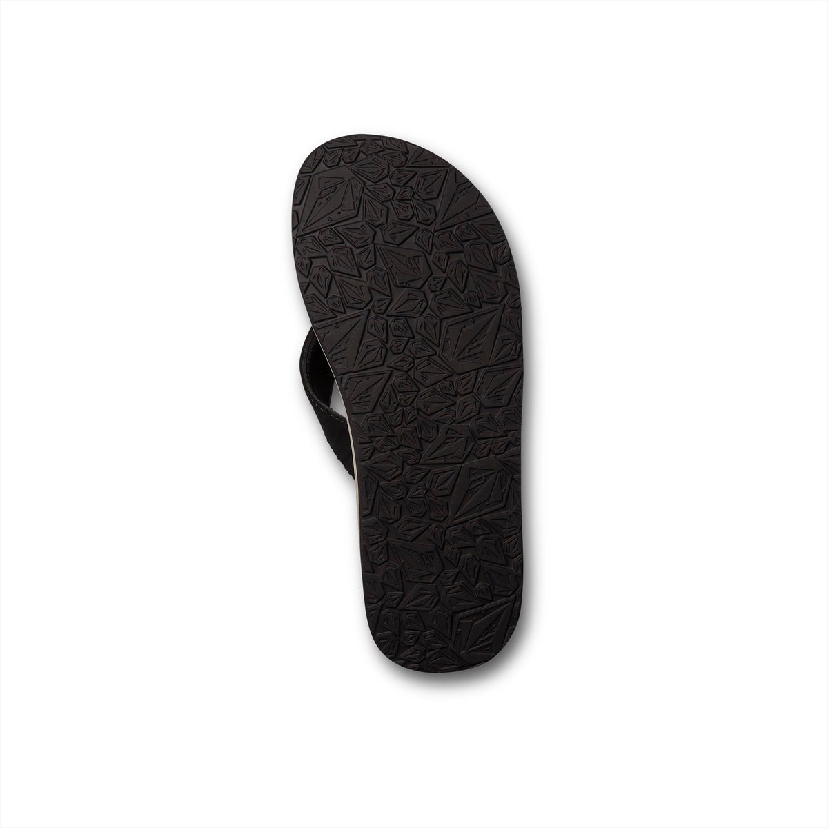 Men's black textured rubber flip-flop outsole