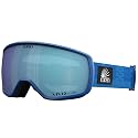 Giro Balance II snow goggles, light blue lens with teal/blue strap (side view)