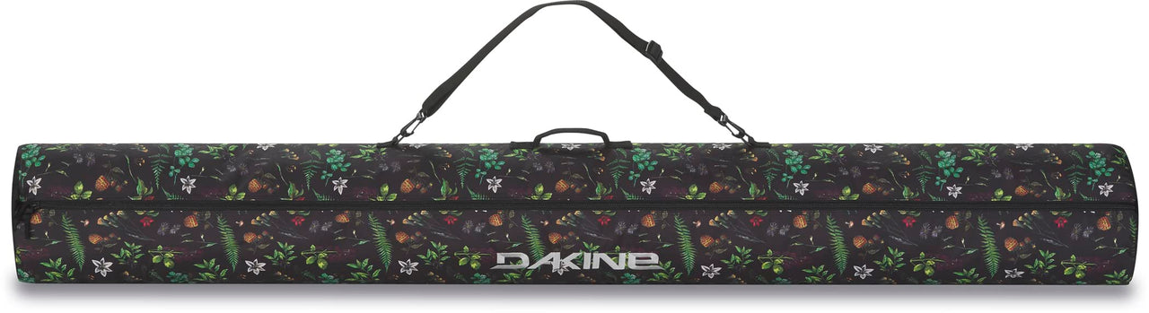 Black ski sleeve with Woodland Floral pattern, Dakine logo