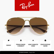 Ray-Ban Aviator RB3675 Sunglasses - Gold/Clear Gradient Brown / 58 mm - 8056597432153 - Additional Image 2