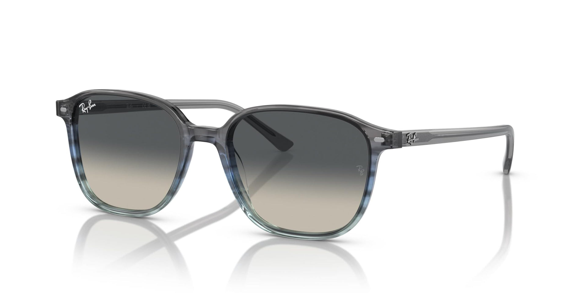 Ray-Ban Leonard RB2193 Sunglasses - Striped Grey &Amp; Blue / Large - 8056597855983
