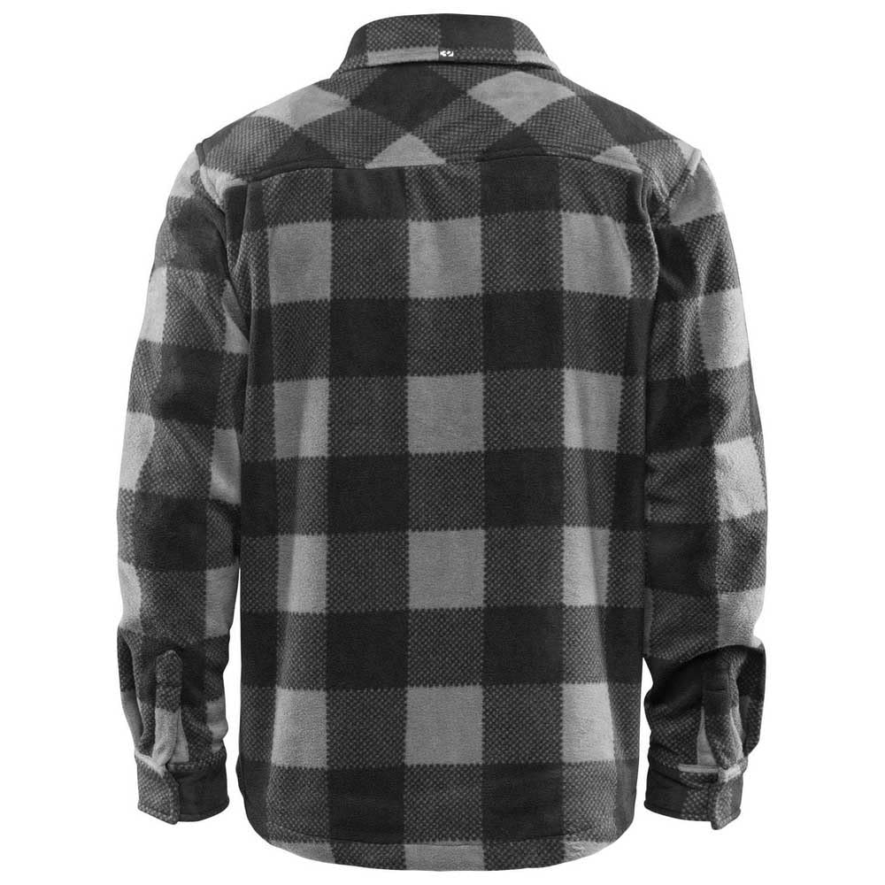 ThirtyTwo flannel shirt back in black/gray buffalo check with buttoned placket