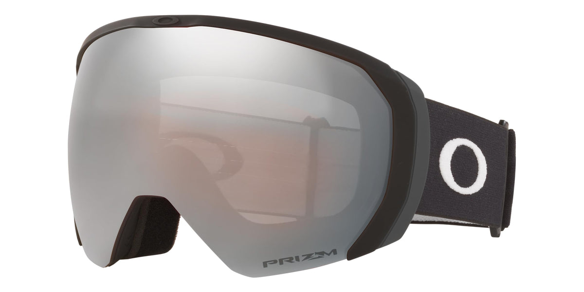 Large snow goggles with warm grey frame, black strap, and amber mirrored lens