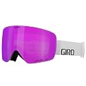 Giro Contour snow goggles with purple lens and white strap, side view