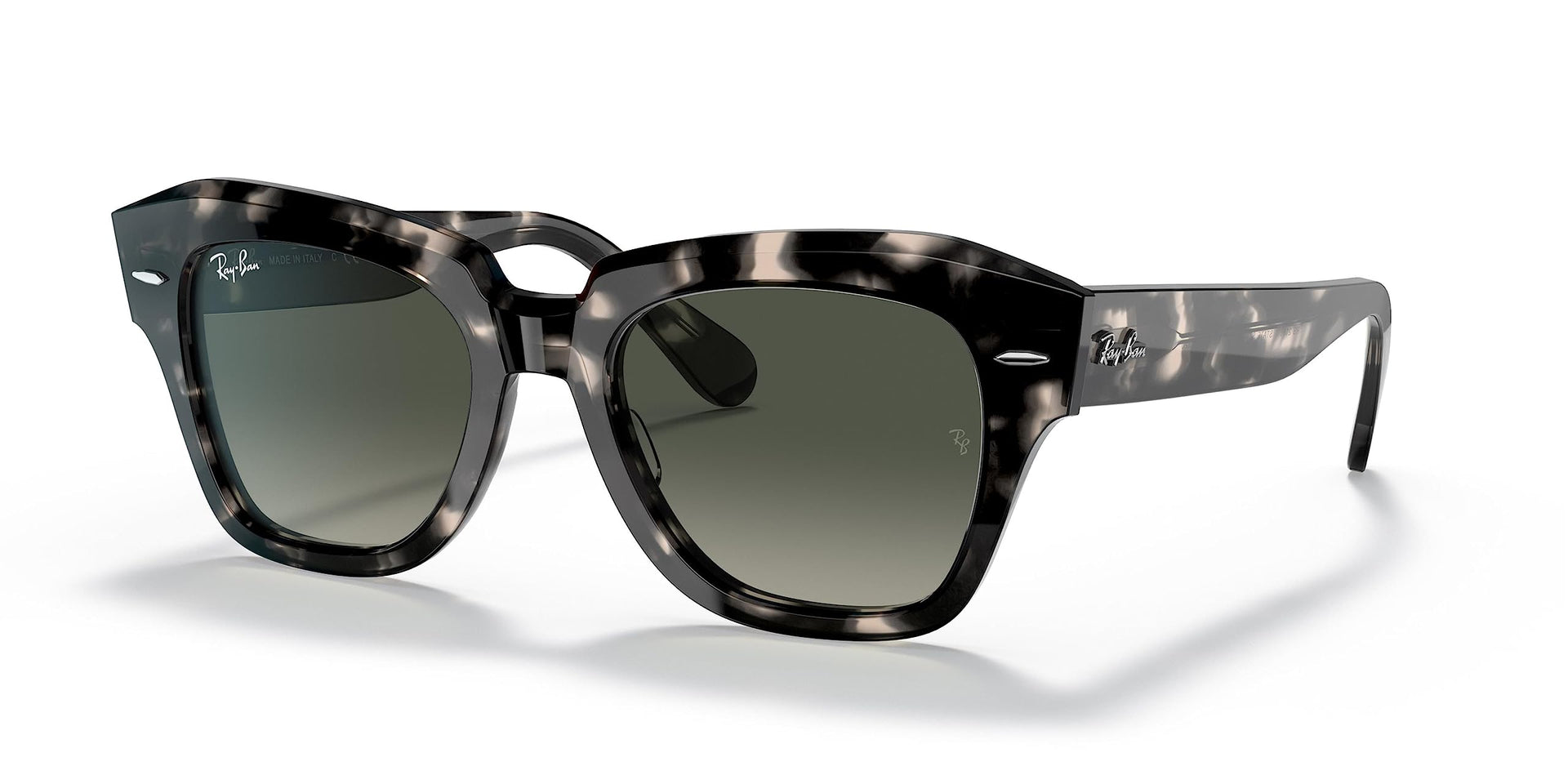 Ray-Ban State Street RB2186 Sunglasses - Grey Havana/Grey Gradient / 52 mm - 8056597559881