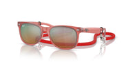Ray-Ban Junior New Wayfarer RJ9052S Sunglasses - Opal Red/Brown Mirrored Red Gradient Silver / 47 mm - 8056597888936