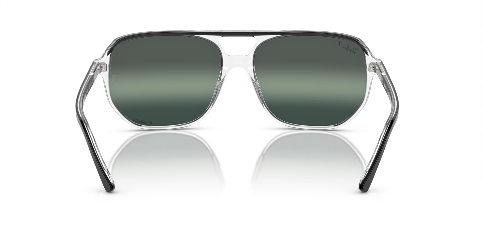 Ray-Ban Bill One RB2205 Sunglasses - Black on Transparent/Clear Gradient Dark Blue Polarized / 60 mm - 8056597965507 - Additional Image 4