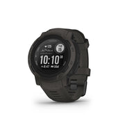Garmin Instinct 2S graphite silicone smartwatch with rugged round display and bezel