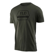 Troy Lee Designs short sleeve tee in surplus green with front black factory logo