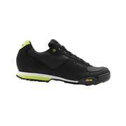 Giro women's Petra VR shoe, black with lime accents, lace-up trail sneaker