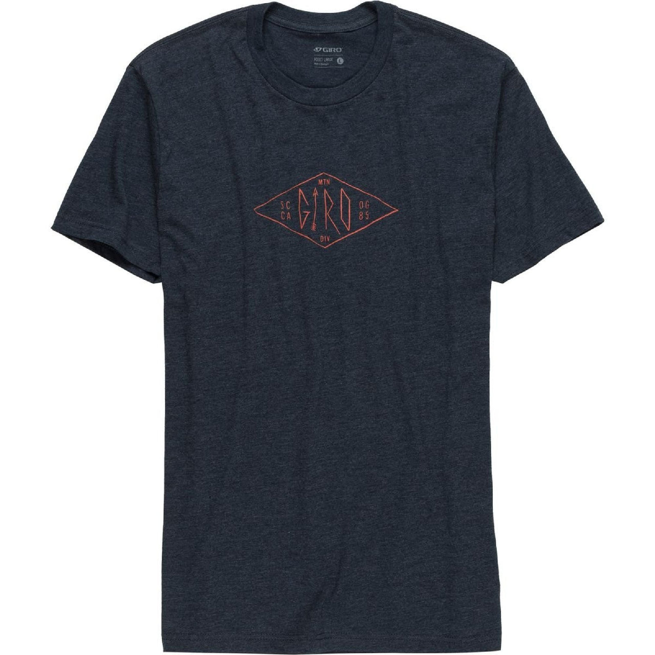 Navy crew-neck tech T-shirt with Giro diamond logo graphic