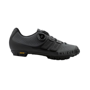 Giro Code Techlace cycling shoe in dark gray/black, perforated upper with strap