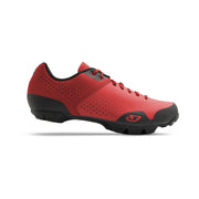 Giro Privateer cycling shoe, bright red lace-up with black sole and Giro logo