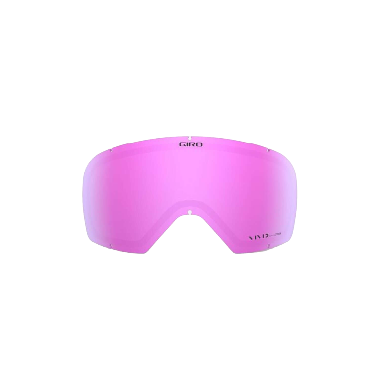 Replacement goggle lens, vivid pink mirrored-tint with curved goggle shape