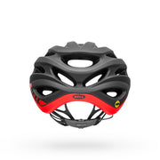 Bike MIPS helmet, matte black shell with red accent band and vent cutouts