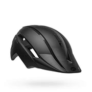 Youth bike helmet, matte black with vent channels and rear adjustment pads