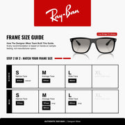 Ray-Ban Boyfriend Two RB4547F Sunglasses - Black / Large - 8056597957885 - Additional Image 4