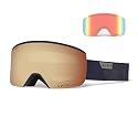 Giro Axis snow goggles with tan mirrored lens and black strap