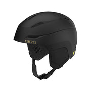 Matte black bike helmet with MIPS, side closure panel, vented ear pad and chin strap