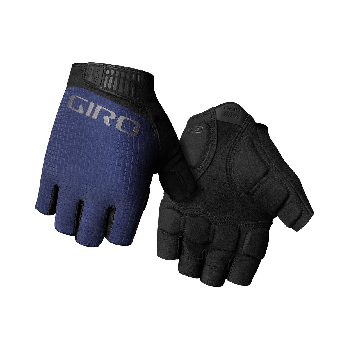 Gel cycling gloves in midnight blue and black with Giro logo