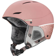 Bolle Juliet ski helmet, matte vintage rose, with chin strap and fur lining