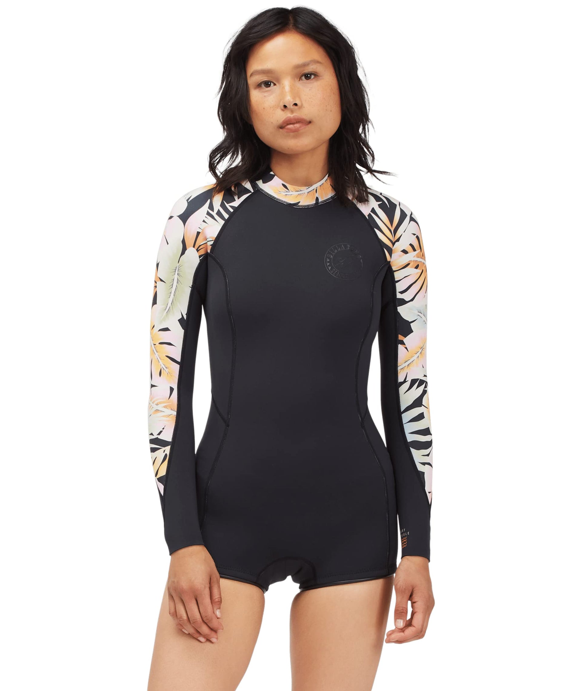 Billabong Womens Spring Fever Long Sleeve 2mm Springsuit - Paradise Black / 10