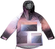 3L patrol cargo snow anorak with hood, multicolor panels, front zip, and cargo pockets
