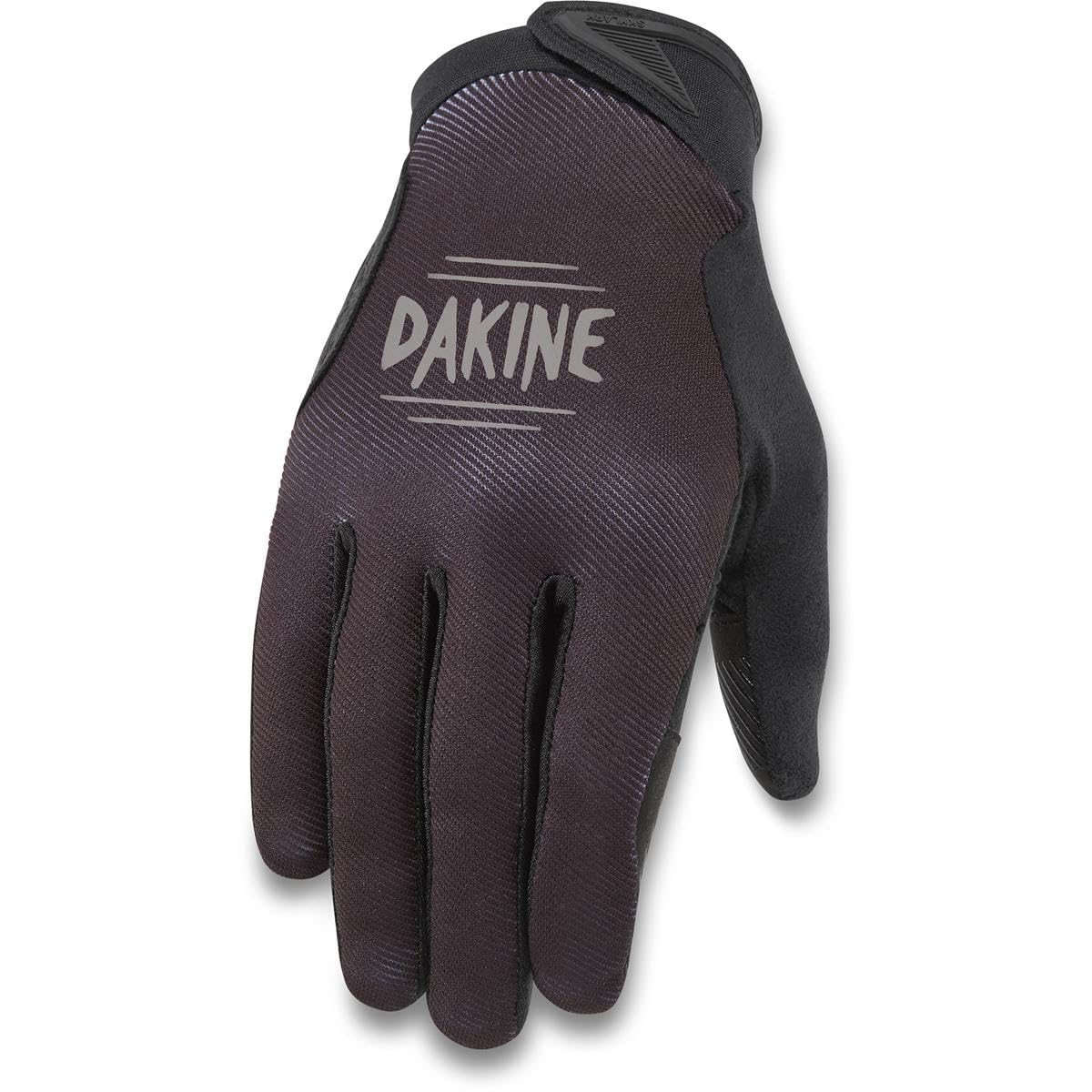 Dakine cycling gloves in dark maroon with black accents and knuckle padding