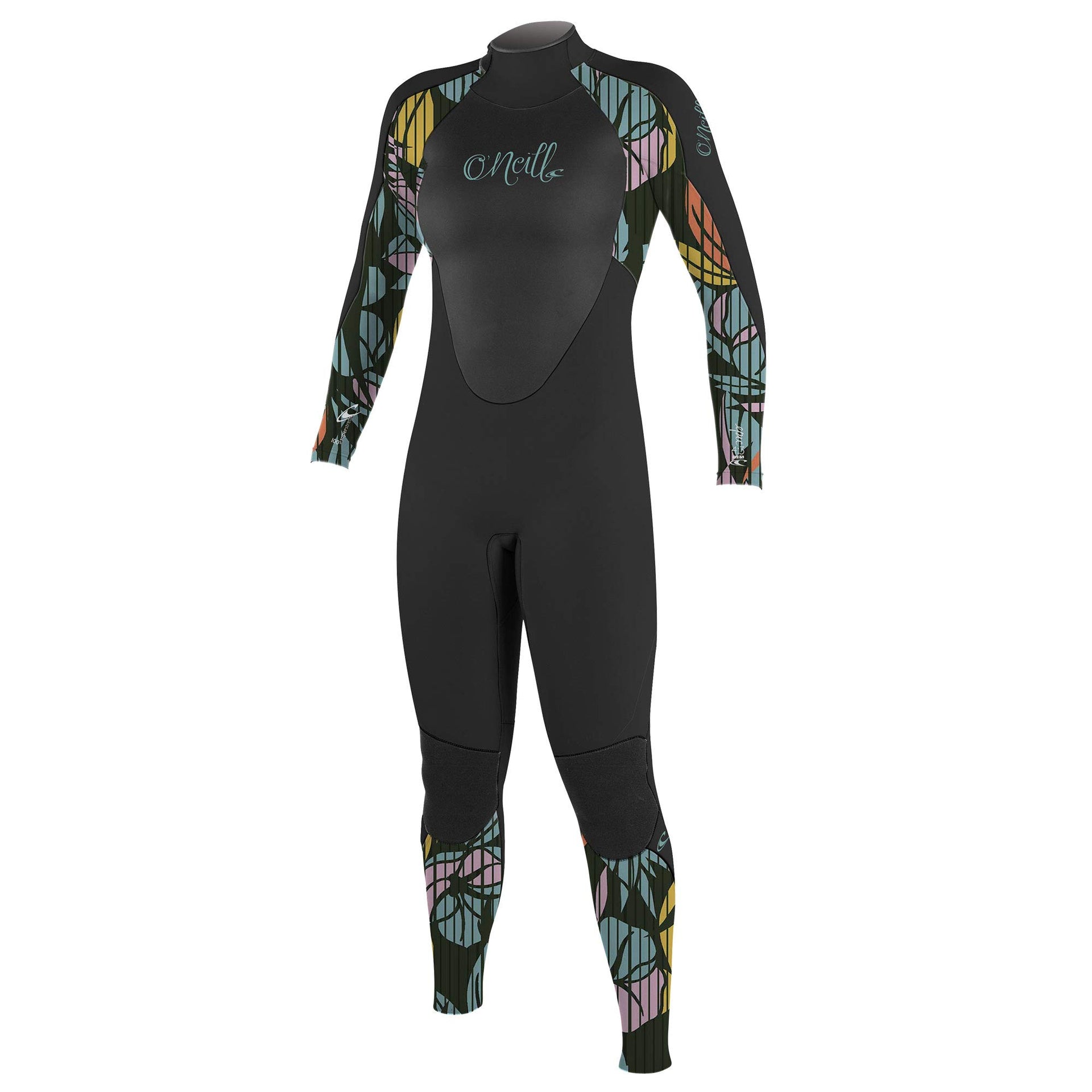 O'Neill Wetsuits womens Youth Epic 4/3mm Back Zip Full Wetsuits,, 4 US - Black/Baylen/Black / 4