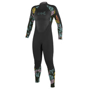 O'Neill Wetsuits womens Youth Epic 4/3mm Back Zip Fullsuit, 4 US - Black/Baylen/Black / 4